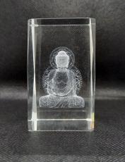 eKnallen 3D Gravyr Kristallblock - Buddha