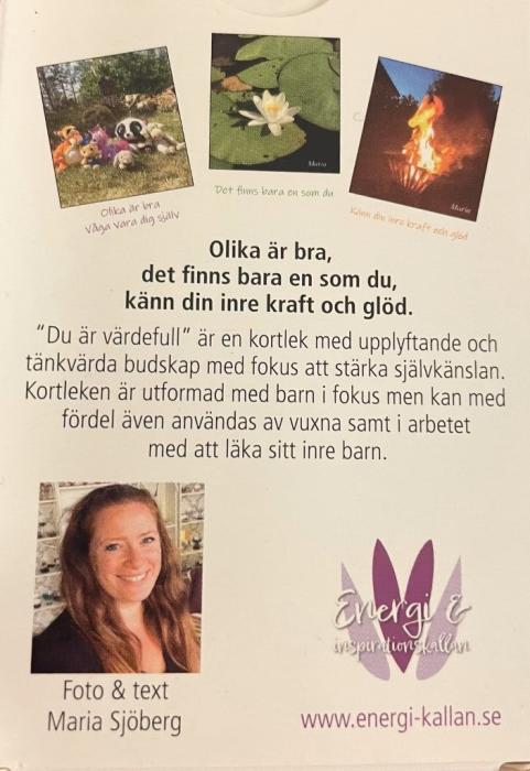 Energi & Inspirationskällan Du Är Värdefull (Svenska)