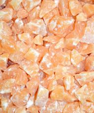 Mineralienfachhandel Kalcit Orange, Rå bit